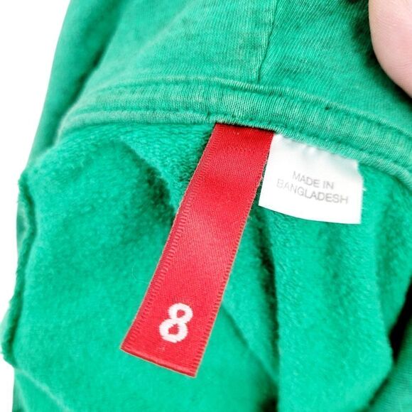 2/$20 H&M Divided Green Zipper Up Hoodie Top Size: 8 - Picture 12 of 13